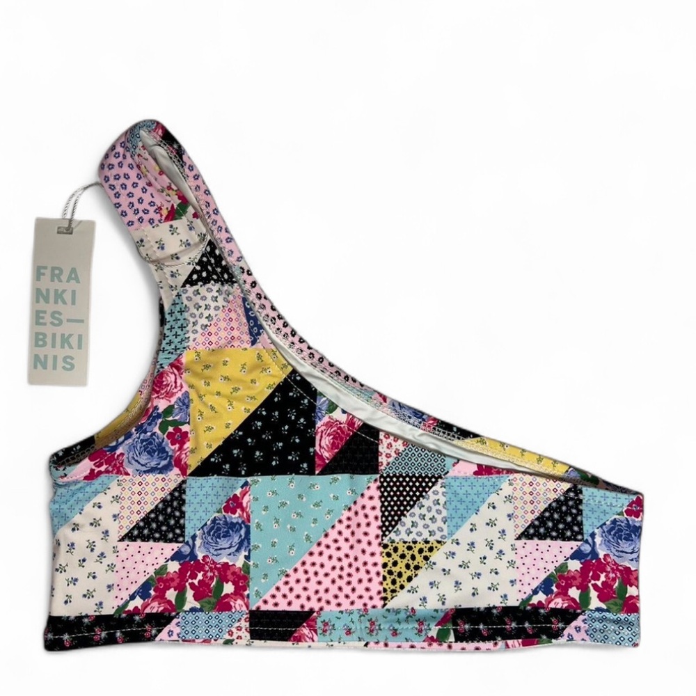 Frankie's Bikinis Patchwork Bikini Top
